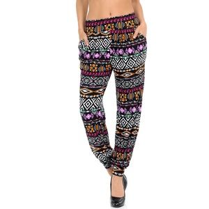 Buttery Soft Colorful Tribal Harem Leggings
